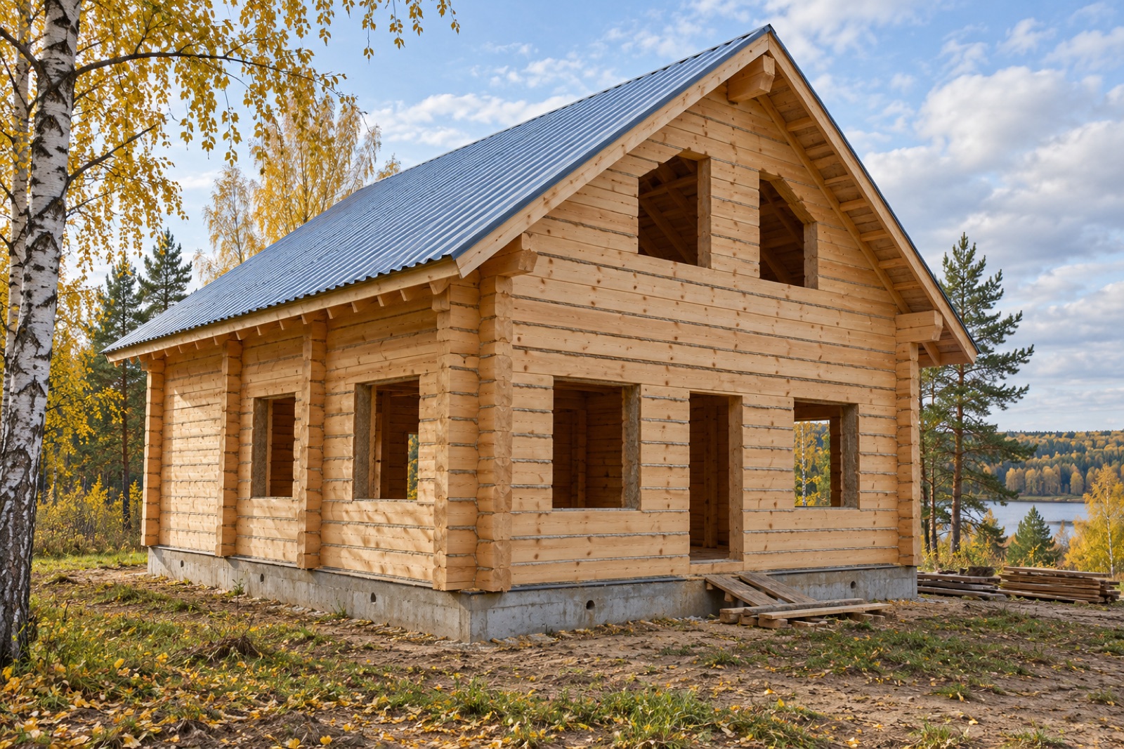 Усадка дома из бруса: сроки и что делать