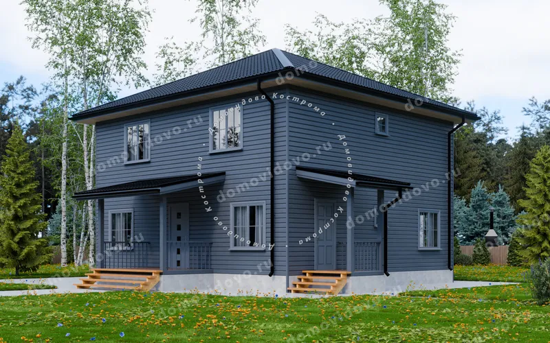 Каркасный дом 10×10