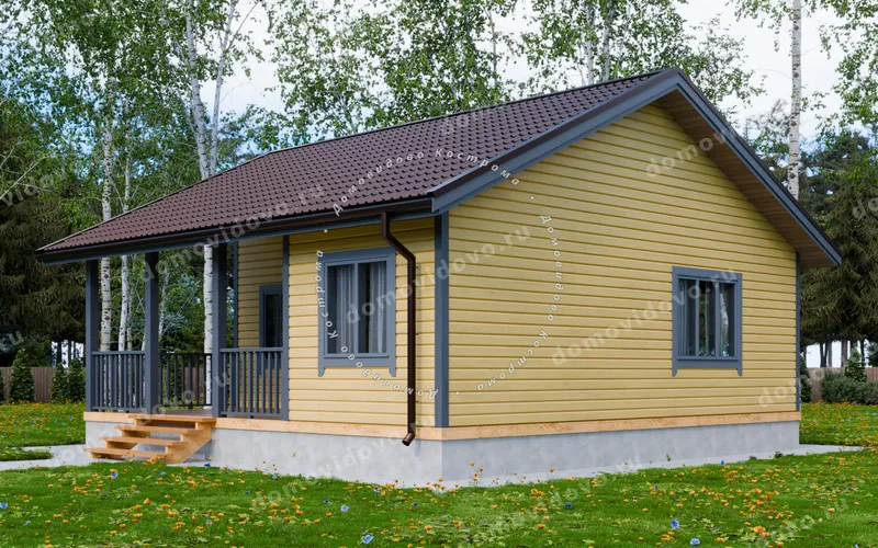 Каркасный дом 8×9