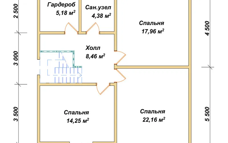 Дом из бруса 9х10 в полтора этажа с котельной, фото 6