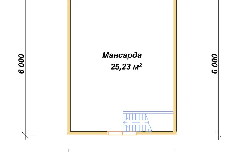 Дом из бруса 6х6 с ломаной крышей, фото 6
