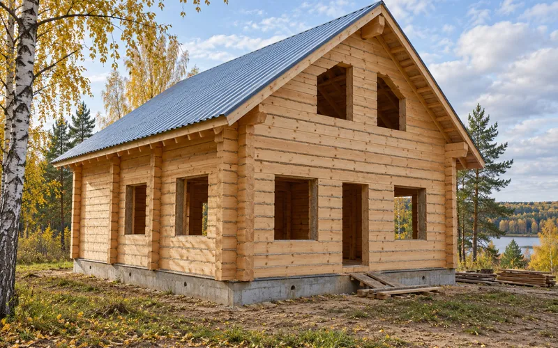 Усадка дома из бруса: сроки и что делать