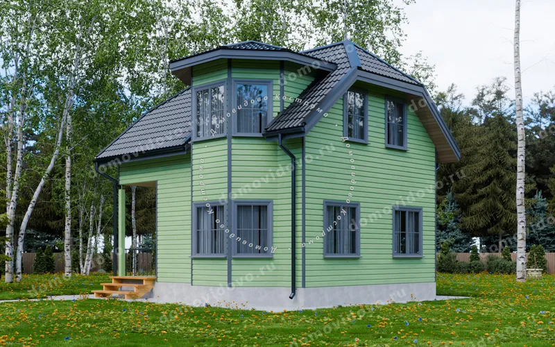 Каркасный дом 7×8