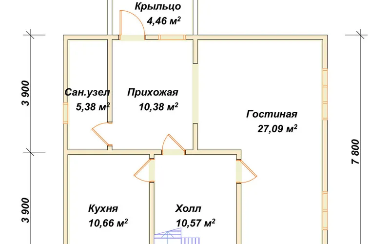Двухэтажный дом из бруса 8х9, фото 5