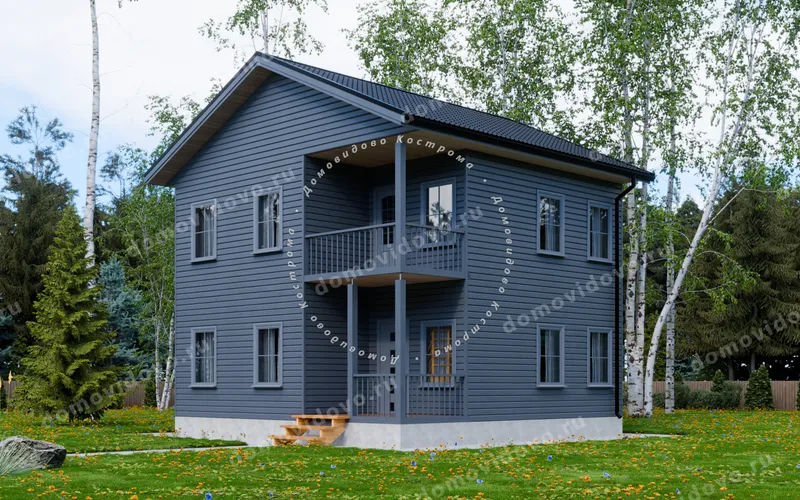 Каркасный дом 8×8