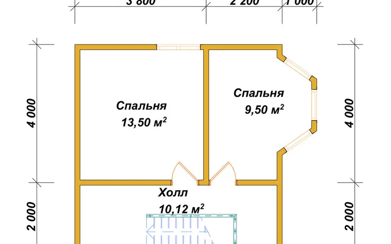 Дом из бруса 7х7 с санузлом и 2 эркерами, фото 6