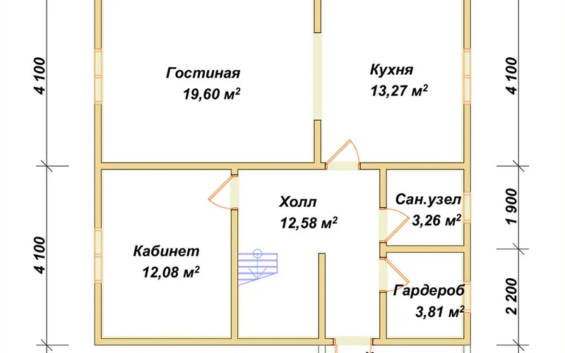Дом из бруса 8х8 с мансардой, фото 5