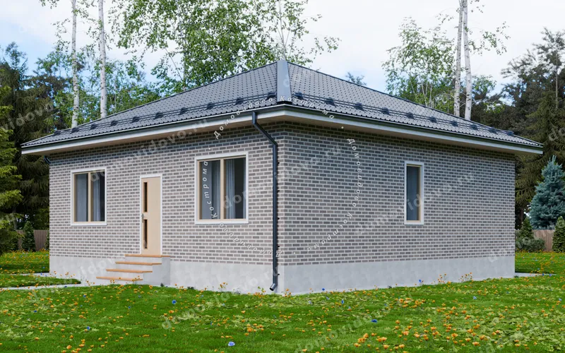 Кирпичный дом 10×10